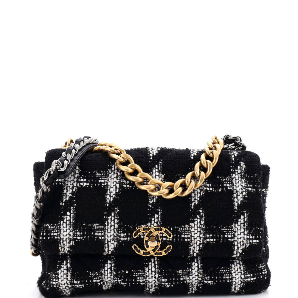 Chanel 19 Flap Bag Quilted Houndstooth #259160C38B